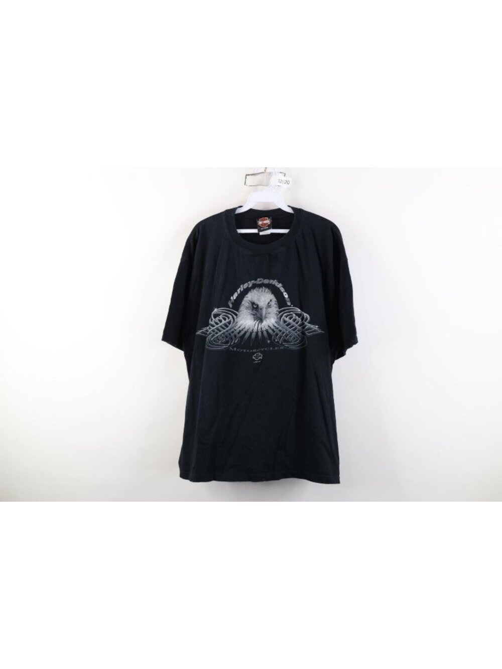 Vtg Y2K 2005 Harley Davidson Mens XL Spell Out Tribal Eagle Short Sleeve T-Shirt